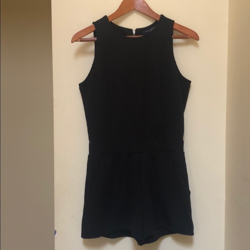 BUSINESS CASUAL BLACK ROMPER